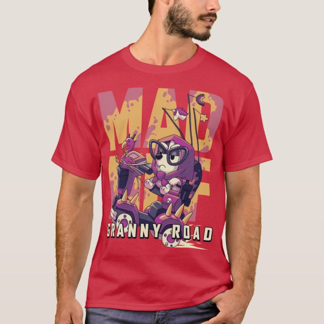 Mad Muf Granny Road Muffin Heeler Aussie Dog Bingo T Shirt (Framsida)