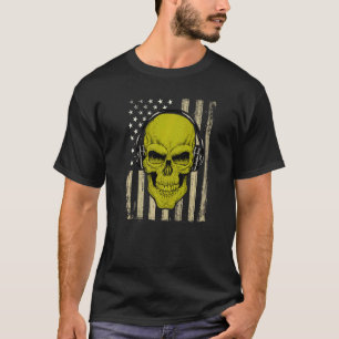 Mad Musical Skull-hörlurar House Tecno Party Mix T Shirt