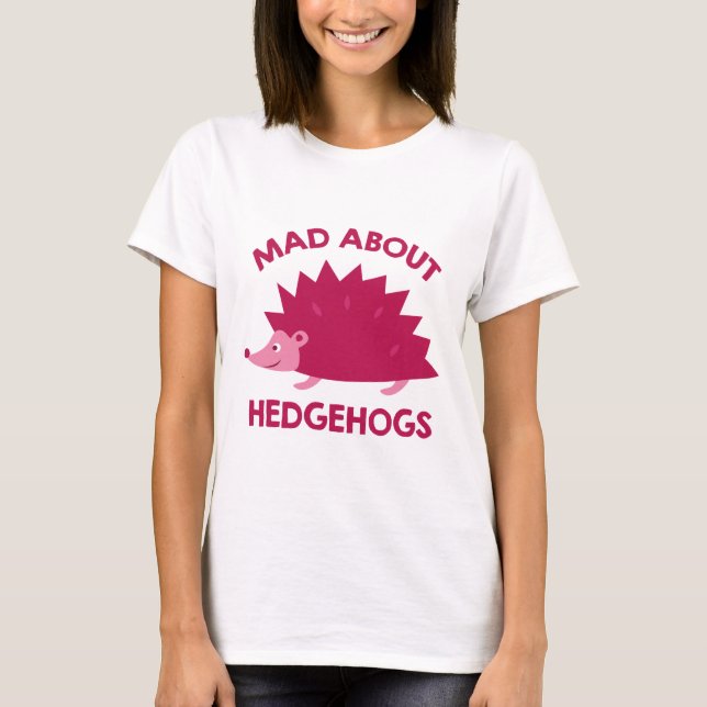Mad Om Hedgehogs T Shirt (Framsida)
