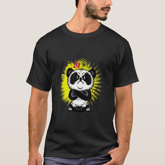 Mad Panda Arg Bear Coola Panda Kids Manar Kvinnor  T Shirt (Framsida)