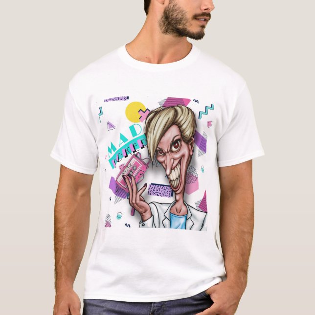 MAD Poker 80's Pazzo T Shirt (Framsida)