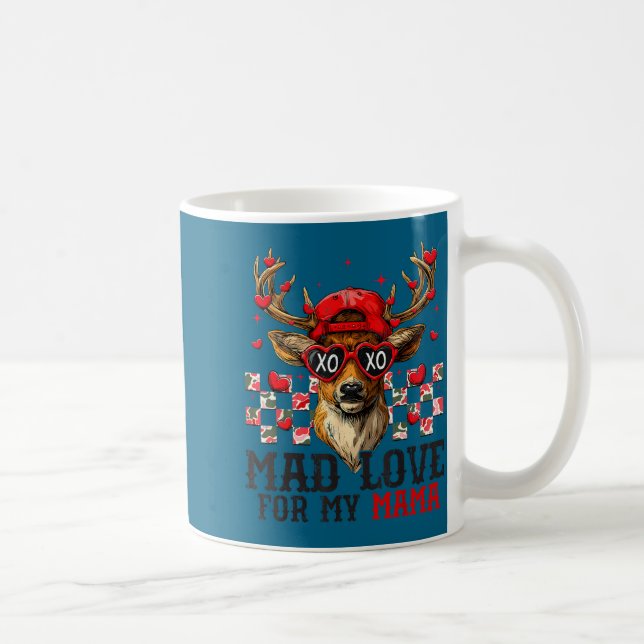 Mad Retro Love For My Mama Deer Hunting Happy Vale Kaffemugg (Höger)