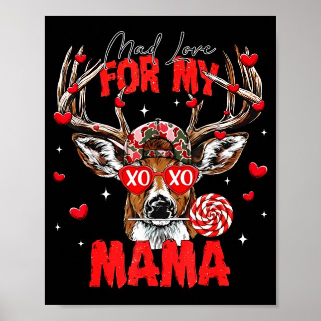 Mad Retro Love For My Mama Deer Hunting Happy Vale Poster (Framsidan)