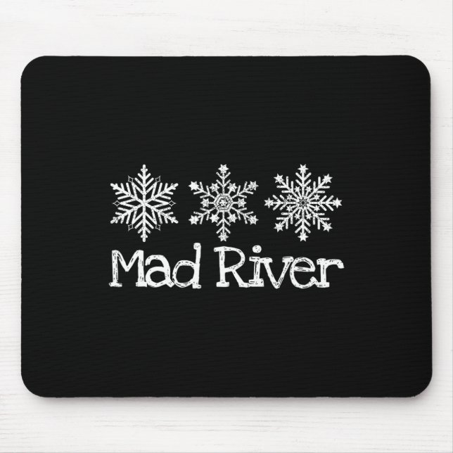 Mad River Mountain Ohio Ski Skiier Skiing Snowflak Musmatta (Framsidan)