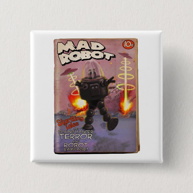 Mad Robot Pulp Cover Button Knapp (Framsida)