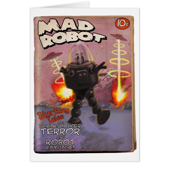 Mad Robot Pulp Cover-kort Hälsningskort (Framsidan)