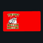 Mad Santa Label Fraktsedel<br><div class="desc">Anpassa juletiketten med ditt eget meddelande!!!</div>