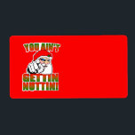 Mad Santa Label Fraktsedel<br><div class="desc">Anpassa juletiketten med ditt eget meddelande!!!</div>