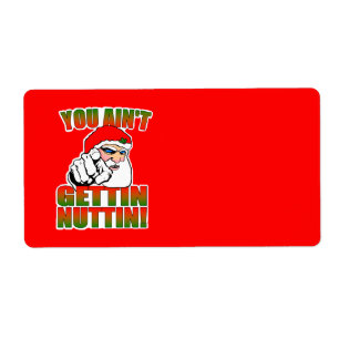 Mad Santa Label Fraktsedel