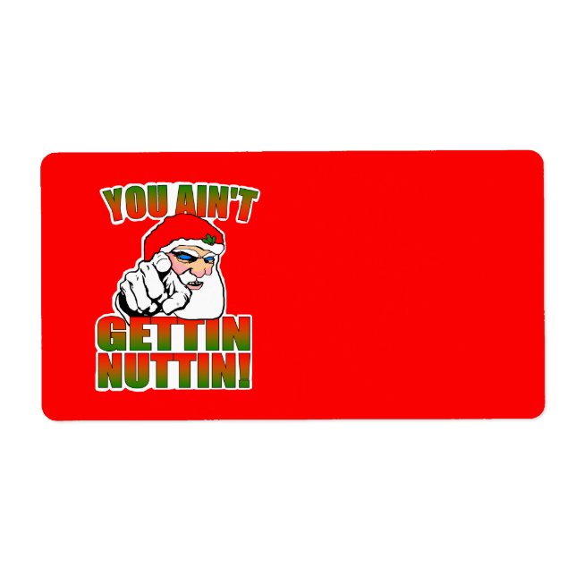 Mad Santa Label Fraktsedel (Framsidan)