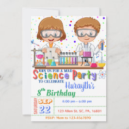 Mad Science Birthday Call for Twillingars Inbjudningar