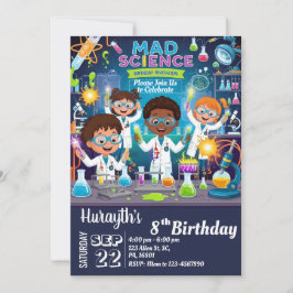Mad Science Birthday-inbjudan till Boy & Girl Inbjudningar