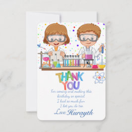 Mad Science Birthday Tack för ditt kort