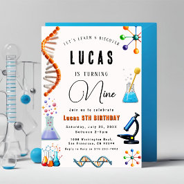 Mad Science Party Birthday bjudande Inbjudningar