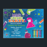 Mad Science Scientist Födelsedagsfest inbjudan<br><div class="desc">Mad Science Scientist Födelsedagsfest inbjudan. Anpassa med valfri text. Matchande objekt är tillgängliga.</div>