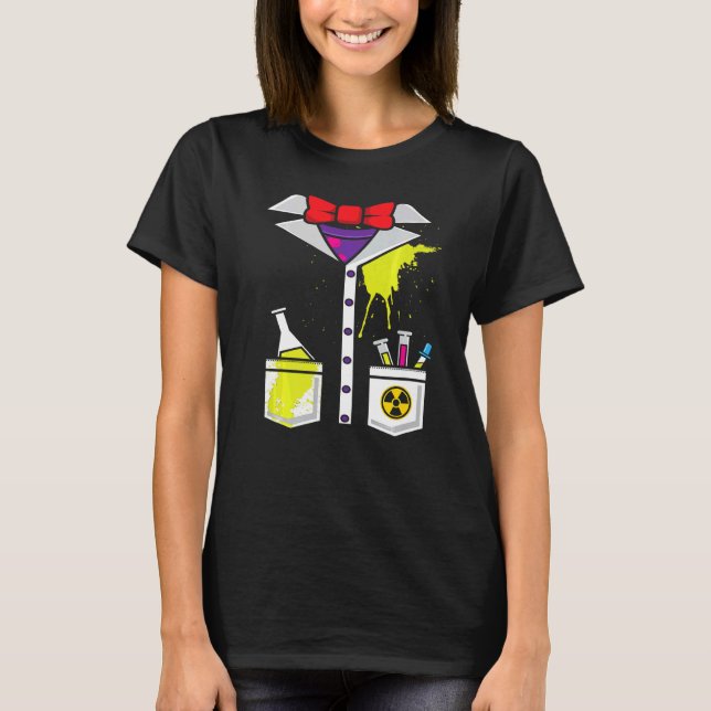 Mad Scientist Costume Halloween Carnival Science C T Shirt (Framsida)