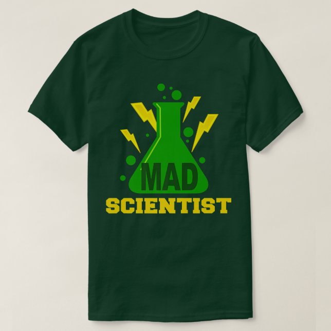 Mad Scientist Costume Nerd Chemistry Funny Science T Shirt (Design framsida)