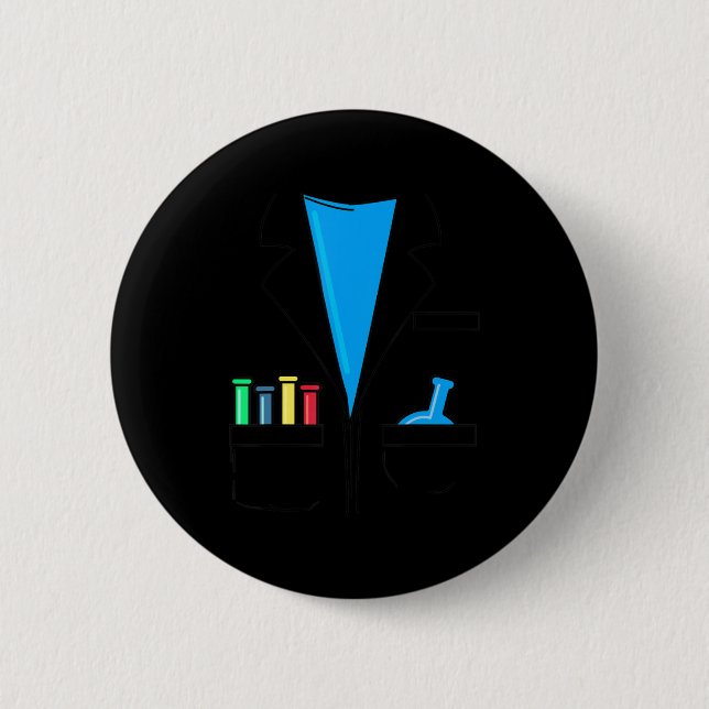 Mad Scientist Costume Nerd Chemistry Roligt Scienc Knapp (Framsida)