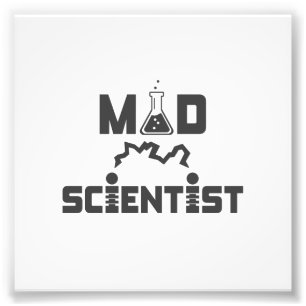 Mad Scientist Electric Science Beaker Fototryck
