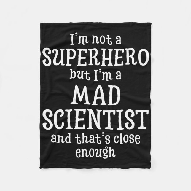 Mad Scientist Funny Halloween Party Fleecefilt (Framsidan)