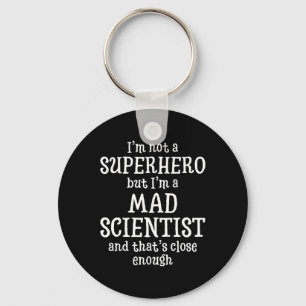 Mad Scientist Funny Halloween Party Nyckelring
