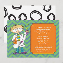 Mad Scientist-inbjudan: Blonde Boy Roligt Potions Inbjudningar