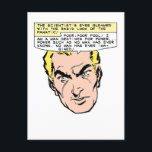 Mad Scientist Menace Vintage Tecknad Bok Vykort<br><div class="desc">Möt geniet med stormvanföreställningar. Denna panel i tecknad bok fångar upp den absurda okontrollerade ambitionen.</div>