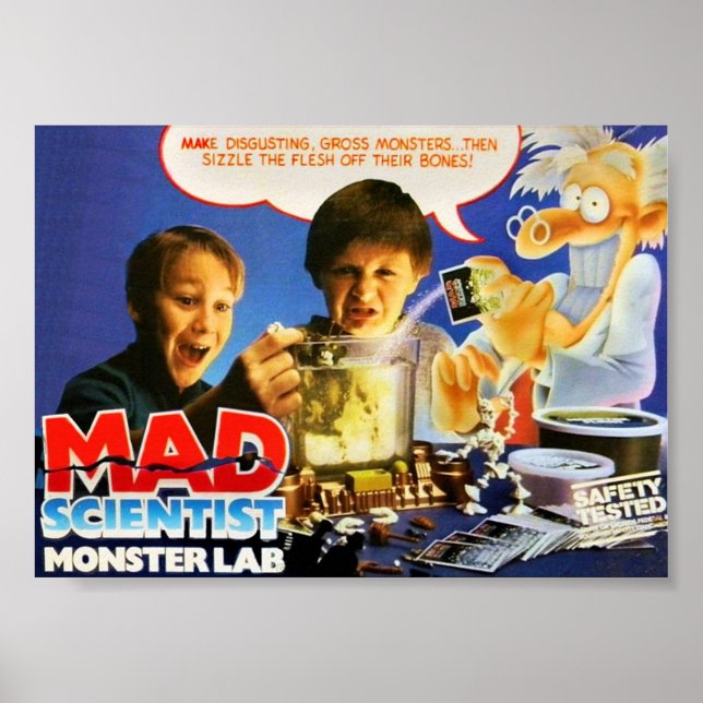MAD SCIENTIST MONSTER LAB POSTER (Framsidan)