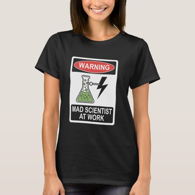 Mad Scientist på arbetsplatsen Experiments Kids T Shirt (Framsida)