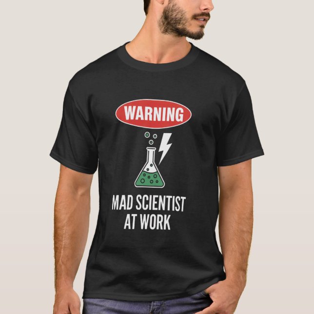 Mad Scientist på arbetsplatsen Experiments Kids T Shirt (Framsida)