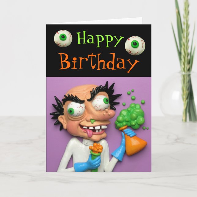Mad Scientist Party Kort (Framsida)