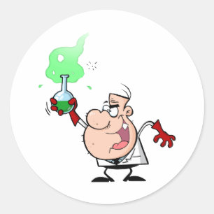 Mad Scientist Runt Klistermärke