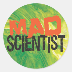 Mad Scientist Runt Klistermärke