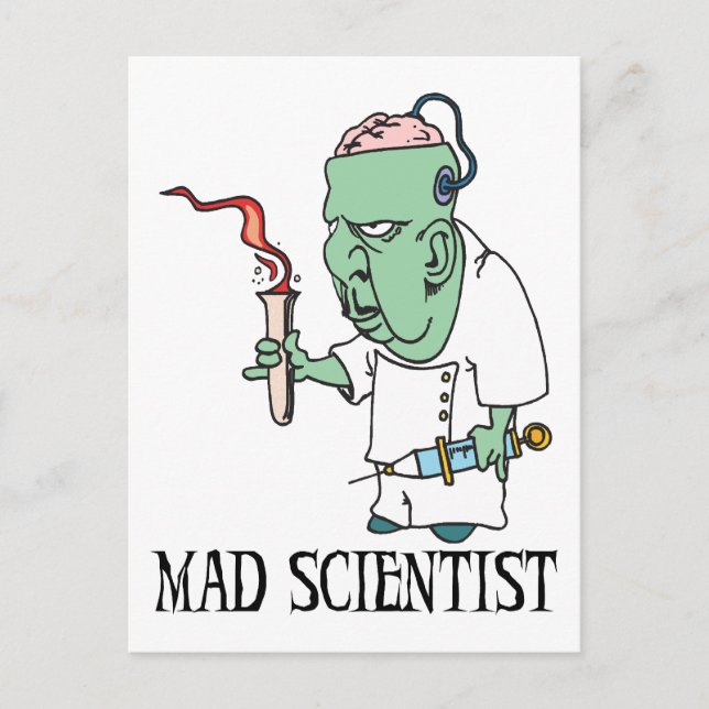 Mad Scientist-vykort Vykort (Framsida)