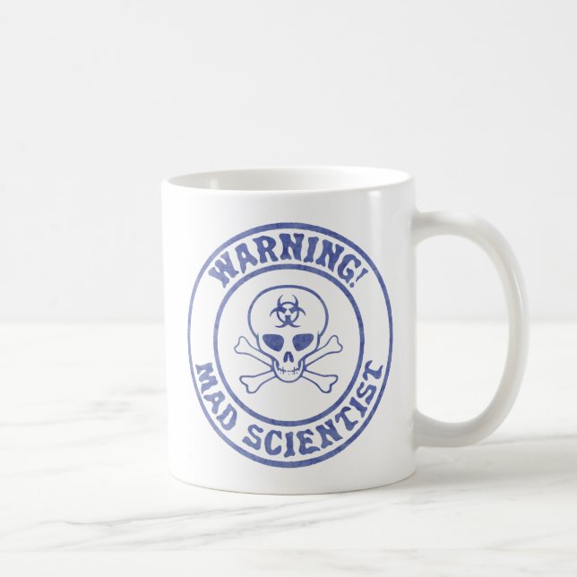 Mad Scientist Warning Kaffemugg (Höger)