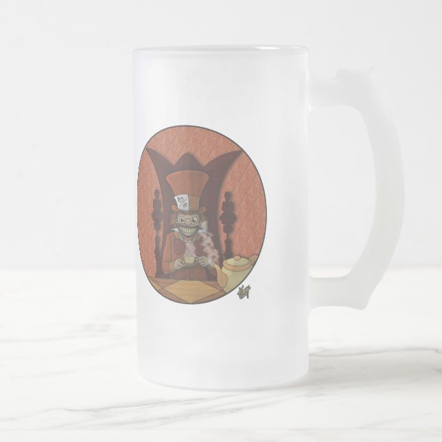 Mad som Hatter Frosted Glass Mugg (Höger)