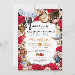 Mad Tea Party/Wonderland Birthday eller Baby Showe Inbjudningar