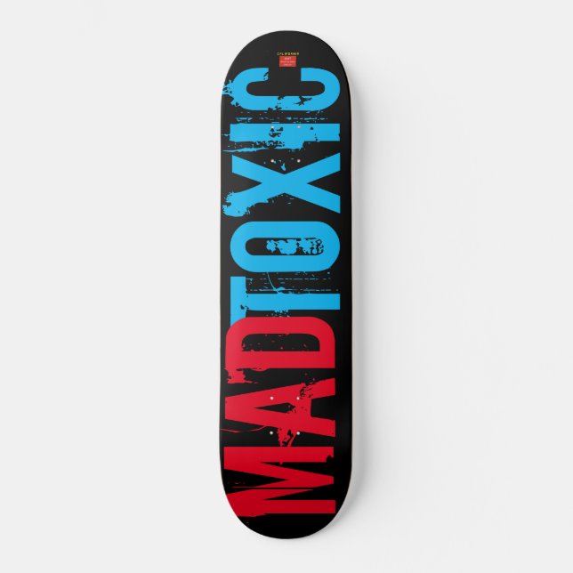 MAD TOXIC-skateboard Mini Skateboard Bräda 18,5 Cm (Framsida)
