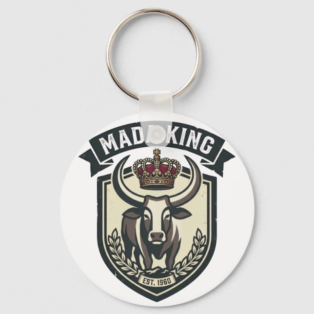MADA KING | Malagasy Zebu Madagascar Nyckelring (Framsida)