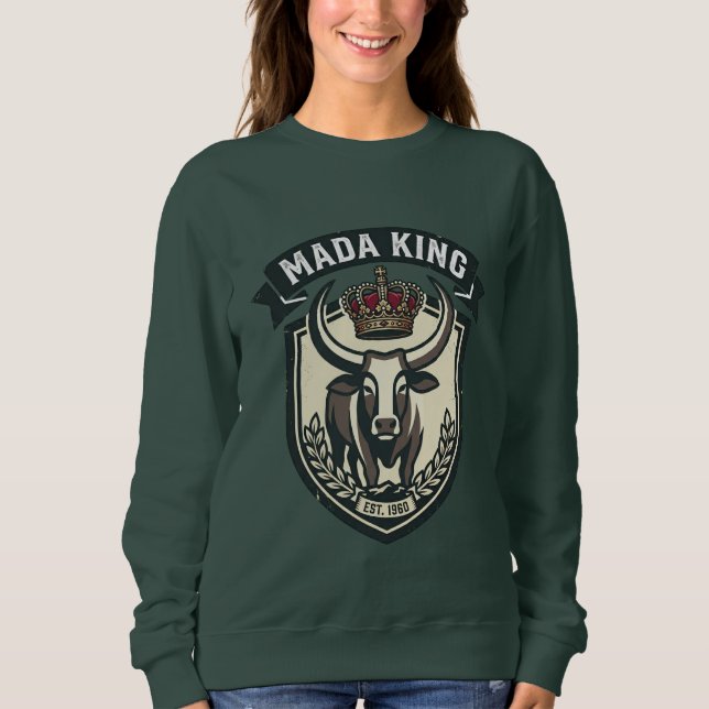 MADA KING | Malagasy Zebu Madagascar T-Shirt (Framsida)