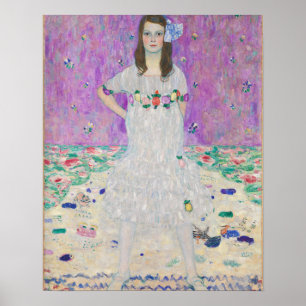 Mada Primavesi av Gustav Klimt Girl i Lila Poster
