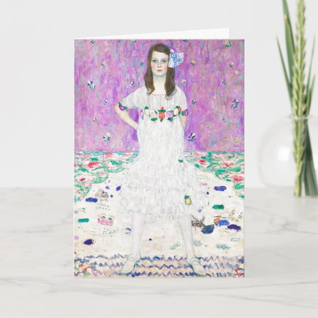 Mada Primavesi av Gustav Klimt Painting Artwork Kort (Framsida)
