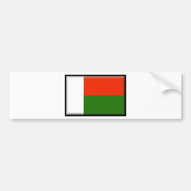 Madagascar flagga bildekal (Framsidan)