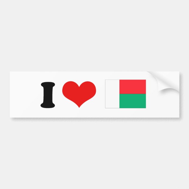 Madagascar flagga bildekal (Framsidan)
