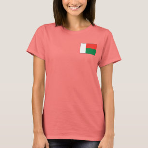 Madagascar flagga + KartaT-tröja Tee Shirt