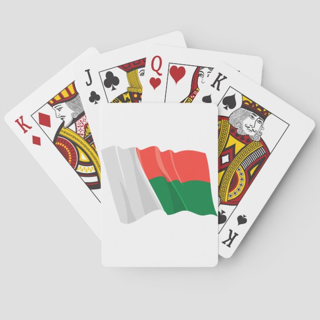 Madagascar flagga som leker kort kortlek (Baksidan)