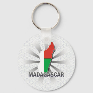 Madagascar flaggakarta 2,0 nyckelring