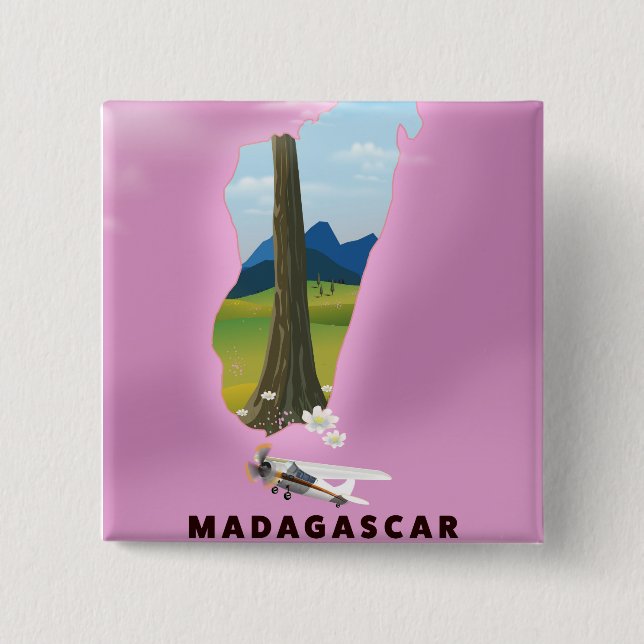 Madagascar Illustrerad reseaffisch Knapp (Framsida)