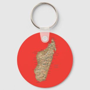 Madagascar karta Keychain Nyckelring