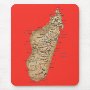 Madagascar karta Mousepad Musmatta